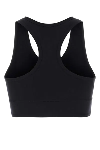 Balenciaga Sporty Reflective Logo Top Tops Black In Black