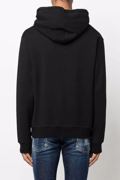 Dsquared2 Icon Logo Black Sweatshirt With Classic Hood In Black