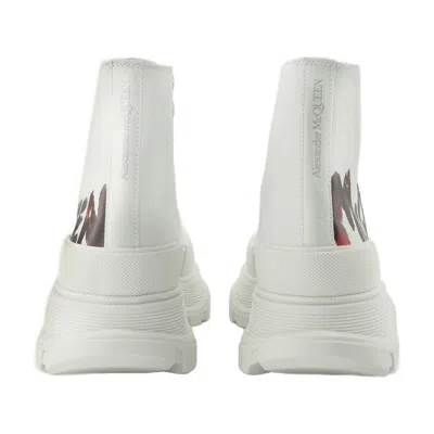 Alexander Mcqueen Tread Slick Canvas Sneakers In White
