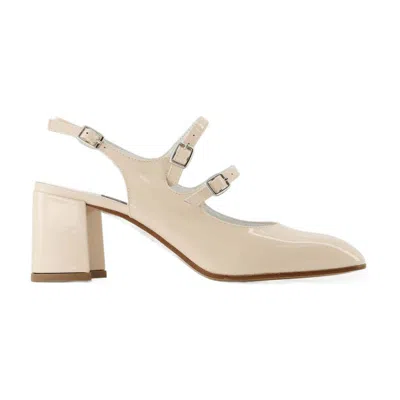 Carel Paris Banana Patent Leather Slingback Pumps In Beige