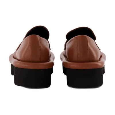 Jw Anderson Bumper-tube Round Toe Chunky Loafers In Brown