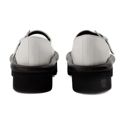Jw Anderson Bumper-tube Round-toe Mary Janes In White