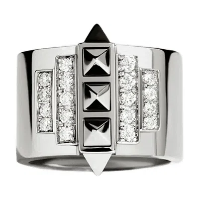 Statement Rockaway Pinky Ring 5 Picots In Silver