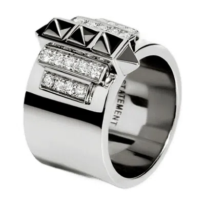 Statement Rockaway Pinky Ring 5 Picots In Silver