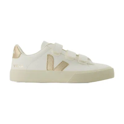 Veja Recife' Chromefree Leather Velcro Sneakers In White