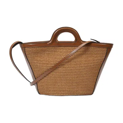 Shop Marni Tropicalia Small Shopper Bag In Brown