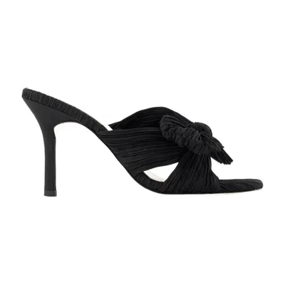 Loeffler Randall Claudia Pleated Skinny Heel Mule In Black In Black