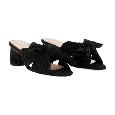 Loeffler Randall Emilia Pleated Knot Mule In Black