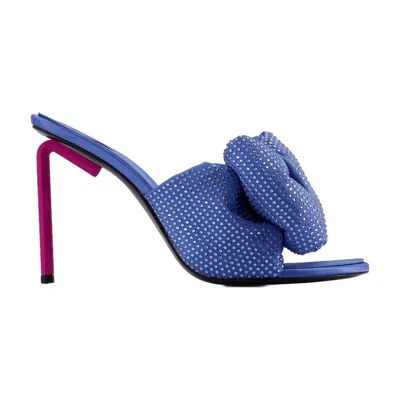 Off-white Sandales Allen Bow Strass Pop En Bleu/rose In Blue