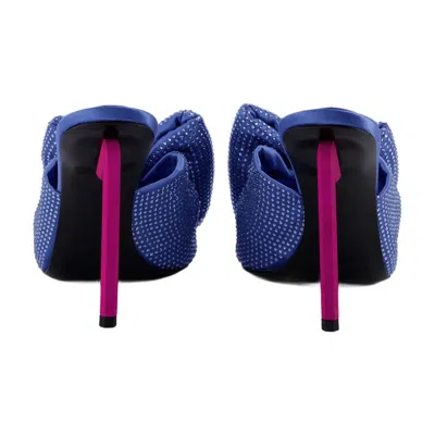 Off-white Sandales Allen Bow Strass Pop En Bleu/rose In Blue