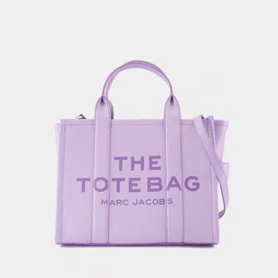 Marc Jacobs The Leather Medium Tote Bag In Purple