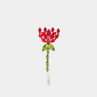 Simone Rocha Haarspange Carnation Mit Kristallen In Red