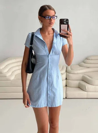 Princess Polly Motley Mini Dress In Blue Stripe