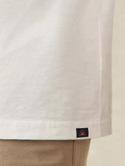 Faherty Long-sleeve Sunwashed T-shirt In White