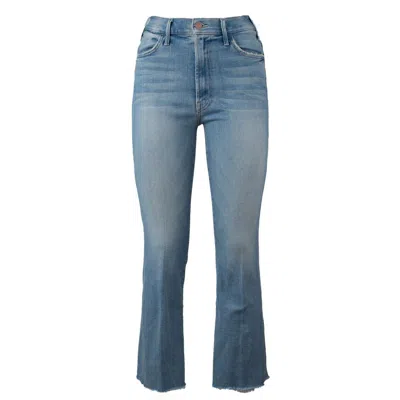 Mother The Insider Crop Step Fray Jeans Not Rough Enough In Blue