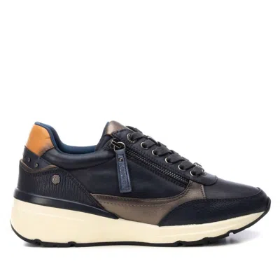 Xti Women's Leather Sneakers In Navy In Blue