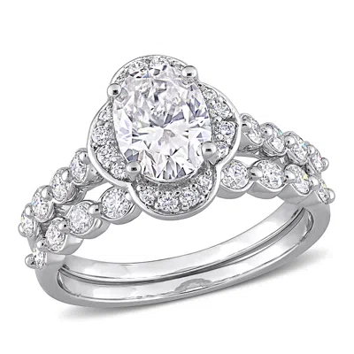 Mimi & Max 1 7/8ct Dew Created Moissanite Bridal Ring Set Sterling Silver In White