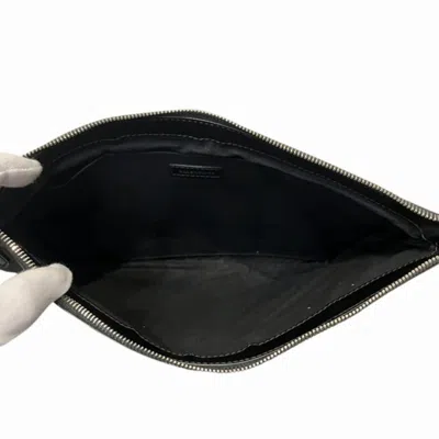 Pre-owned Balenciaga Black Canvas Leather Clutch Bag ()