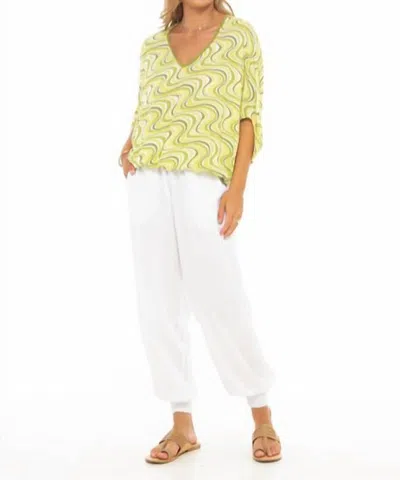Skemo Miami Deam Wave Top In Lime In Green