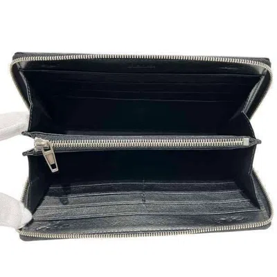 Pre-owned Balenciaga Black Leather Long Wallet (bi-fold) ()