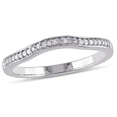 Mimi & Max 1/10ct Tw Diamond Wedding Band Ring 14k White Gold In White