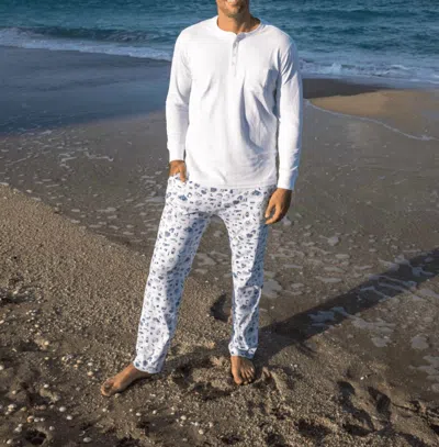 Erica Wilson Long Pajama Set In Clambake In Multi