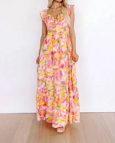 Entro Summer Sensation Maxi Dress In Pink In Pink