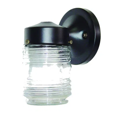 Homezia Black Standard Jelly Jar One Light Outdoor Wall Light