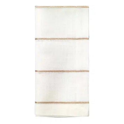 Bodrum Linens 22" Napkin, Set/4 In Metallic Thread Gold