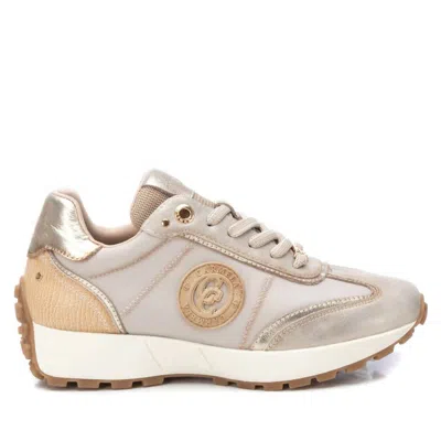 Xti Women's Leather Trainers Sneakers In Beige In Beige