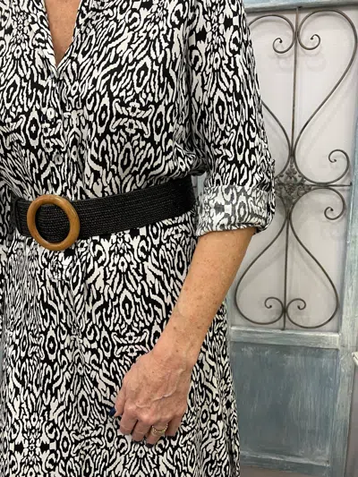 La Mer Luxe August Midi Dress In Black Fiji In Multi