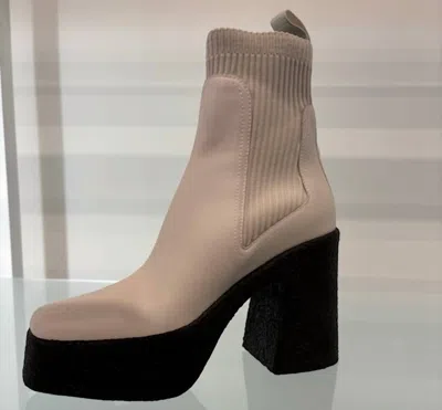 Stella Mccartney Women's Skyla Platform Ankle Boot In Cream In White