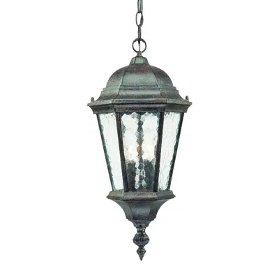 Homezia Two Light Antique Black Carousel Lantern Hanging Light
