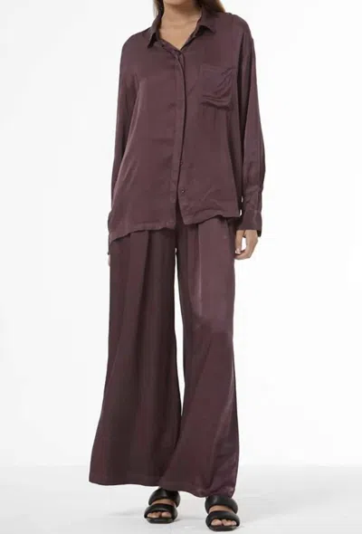 Young Fabulous & Broke Mavis Pant In Raisin In Red