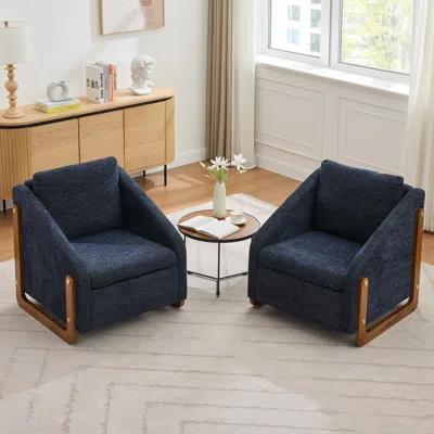 Streamdale Furniture Streamdale Elegant Modern Armchair With Wooden Frame And Cushioned Comfort