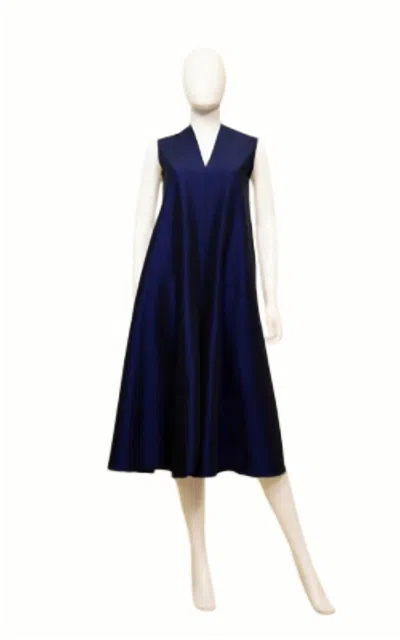 Samuel Dong Sleeveless Jumpsuit In Navy/ Midnight In Multi