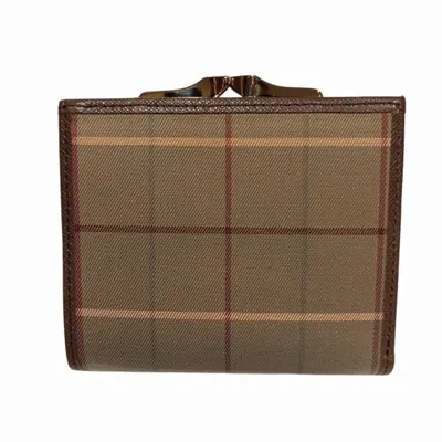 Pre-owned Burberry Brown Canvas Leather Wallet (bi-fold) ()