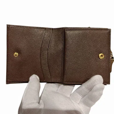 Pre-owned Burberry Brown Canvas Leather Wallet (bi-fold) ()