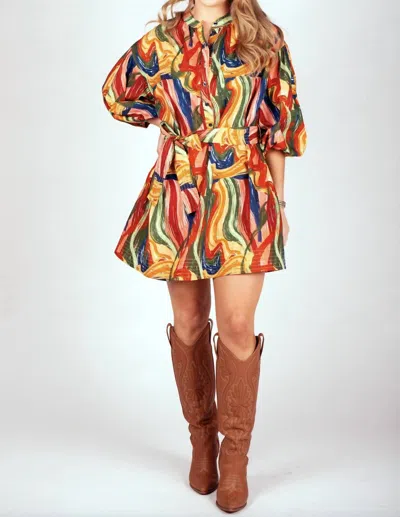 Sincerely Ours Lexi Dress In Primary Abstract In Multi