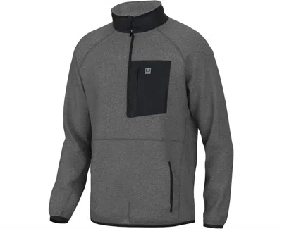 Huk Men's Waypoint Fleece 1/2 Zip Jacket In Carbon Heather In Multi