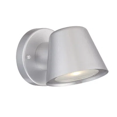 Homezia Brushed Silver Led Short Cone Wall Light