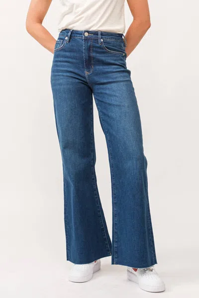 Dear John Denim High Rise Fiona Wide Leg Jeans In Violet Blue In Multi