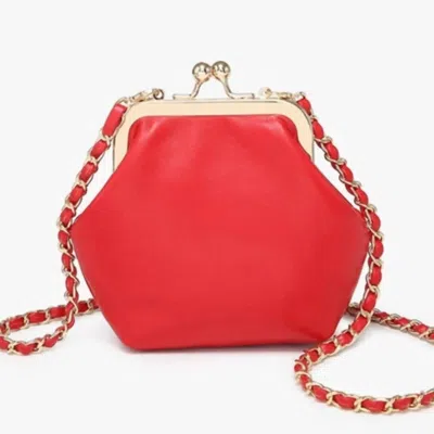 Jen & Co. Women's Cleo Coin Pouch Crossbody Clutch In Red In Red