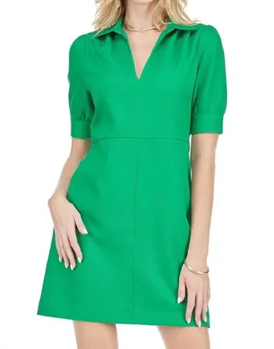 Jade Melody Tam Collar Shift Dress In Green In Green