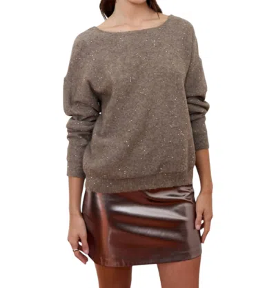 Deluc Catalpa Sweater In Taupe In Grey