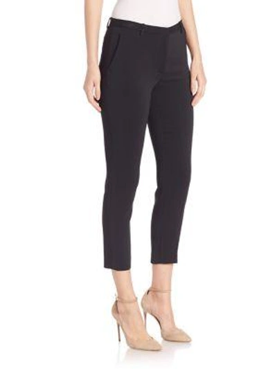 Shop Rosetta Getty Cady Slim-fit Cropped Pants In Black