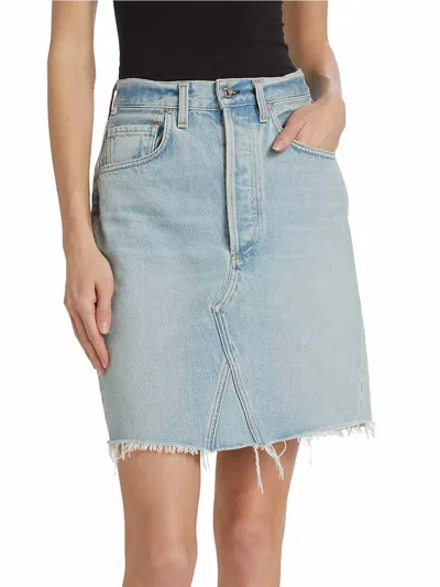 Citizen Of Humanity Carolina Deconstructed Knee Skirt In Array In Multi