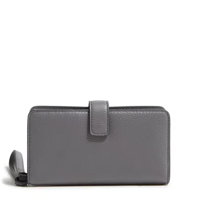 Vera Bradley Outlet Faux Leather Phone Wristlet In Grey