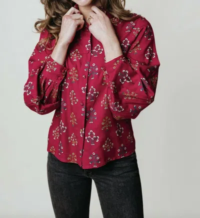 2.7 August Apparel Sadie Blouse Top In Liberty In Multi