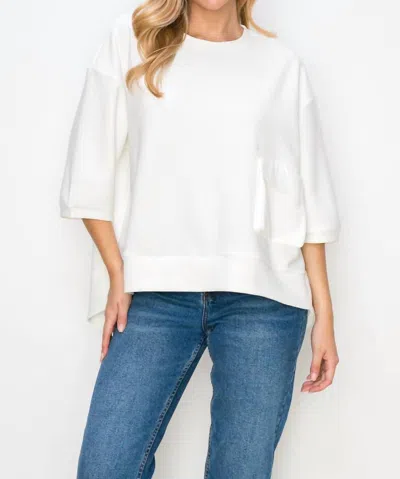 Joh Karen Knit Top In White In White